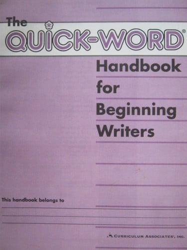Cover of Quick Word Handbook for Beginning Writers
