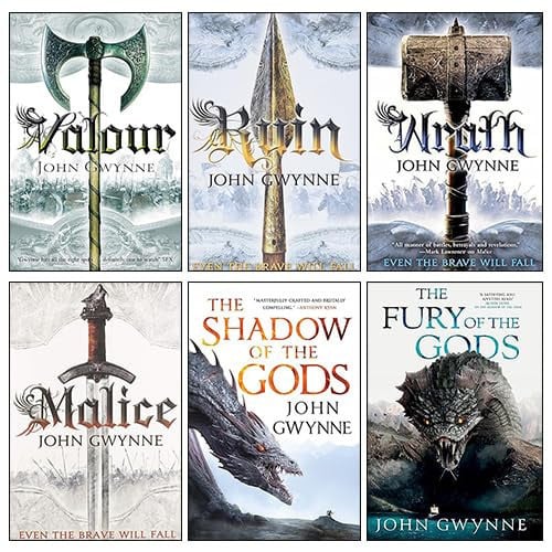 Faithful and the Fallen & The Bloodsworn Trilogy 6 Books Collection Set By John Gwynne(Wrath, Ruin, Malice, Valour, The Fury of the Gods & The Shadow of the Gods)