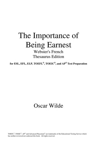 The importance of being Earnest