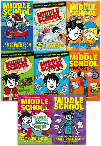 James Patterson Middle School Collection 8 Books Set