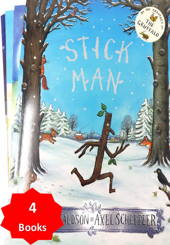 Stick Man by Julia Donaldson With 3 Extra Children's Picture Books Stories