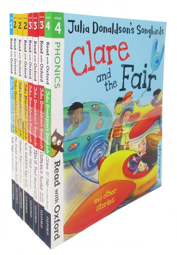 Julia Donaldson's Songbirds Read With Oxford Phonics (Stage 1, 2, 3, 4) 8 Books Collection Set