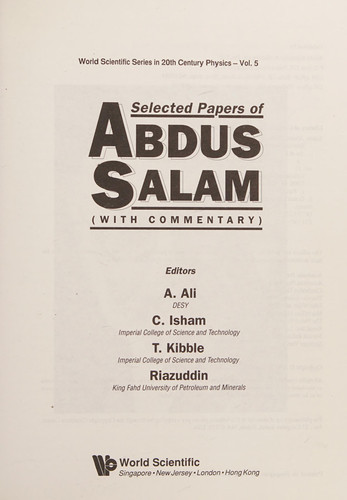 Selected Papers of Abdus Salam (with Commentary)
