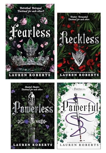 The Powerless Trilogy By Lauren Roberts 4 Books Collection Set (fearless [hardback], Powerless, Powerful And Reckless)