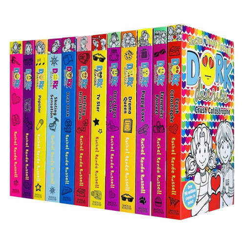 Dork Diaries Series 12 Books Collection Set by Rachel Renee Russell (Books 1-12) (Dork Diaries, Party Time, Pop Star, Skating Sensation,Dear Dork,Holiday Heartbreak,Tv Star, Once Upon A Dork & More)