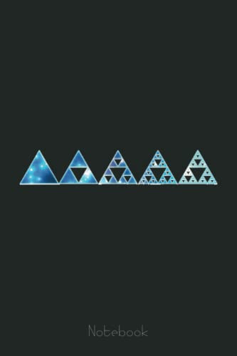 Math Sierpinski Triangles Fractal Geometry Mathematics Graph Notebook: Graph Paper Notebook, Grid Paper for Math and Science Students, Quad Ruled 4x4 (110 Pages, 6x9)