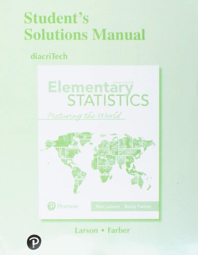 Student Solutions Manual for Elementary Statistics Picturing the World