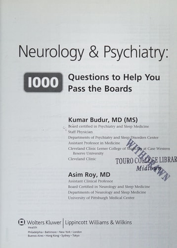Neurology & Psychiatry: 1,000 Questions to Help You Pass the Boards