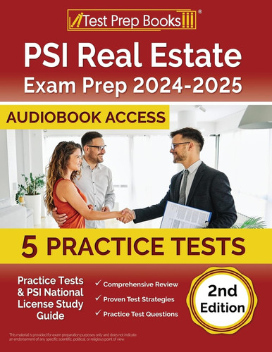 PSI Real Estate Exam Prep 2024-2025 5 Practice Tests and PSI National License Study Guide [Audiobook Access]