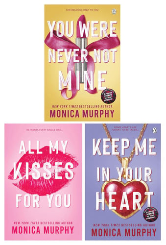 Lancaster Prep Series by Monica Murphy 3 Books Collection Set (All My Kisses for You, Keep Me In Your Heart, You Were Never Not Mine)