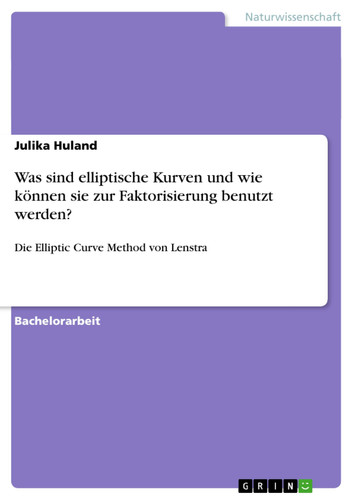Was sind elliptische Kurven und wie können sie zur Faktorisierung benutzt werden? Die Elliptic Curve Method von Lenstra