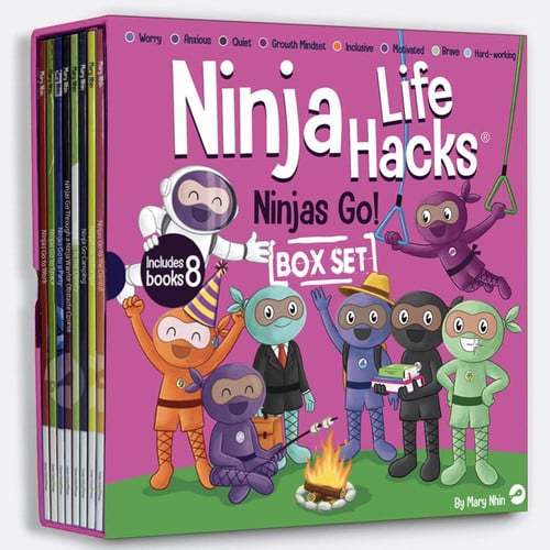 Ninja Life Hacks Ninjas Go! 8 Book Box Set (Books 73-80: Ninjas Go to the Dentist, Ninjas Go to Work, Ninjas Go to Space, Ninjas Go to the Library, Ninjas Go to a Party….)