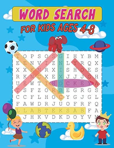 Word Search For Kids Ages 4-8 Large Print: Word Search Puzzle Book, Learn Vocabulary and Improve Reading Skills, Perfect Gift for Children, Large Print