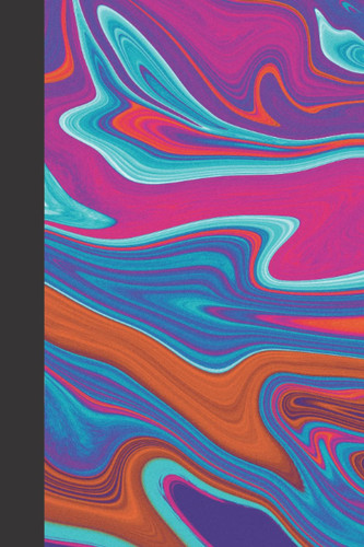 Notebook | Lined Paperback Journal | 6 x 9 Inches | 120 Pages | Colorful Stripes | Trippy