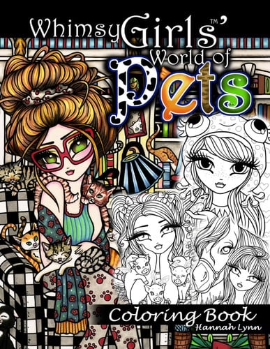 Whimsy Girls' World of Pets Coloring Book