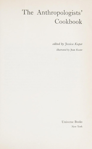 The Anthropologists' cookbook