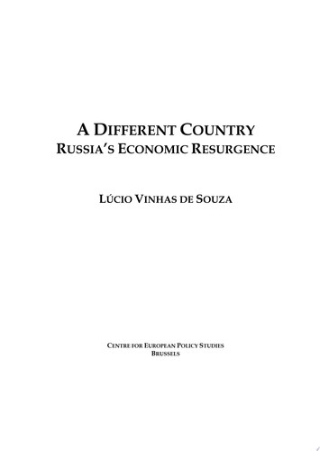 A Different Country Russia's Economic Resurgence