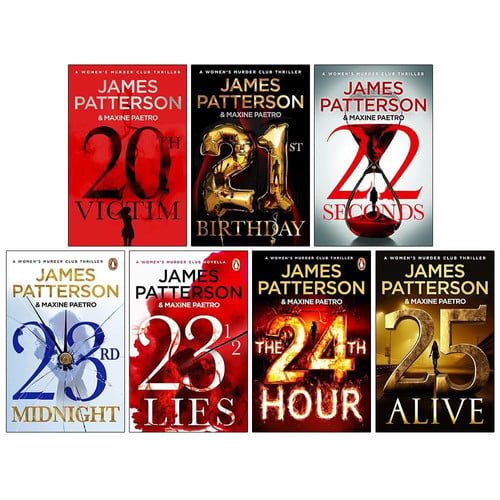 Women's Murder Club Series Collection 7 Books Set By James Patterson (20th Victim, 21st Birthday, 22 Seconds, 23rd Midnight, 23 1/2 Lies, The 24th Hour & 25 Alive)