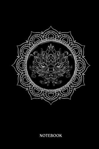 Mandala Notebook: Boho Art Fractal Geometry Flower Blossom Lotus Mandala | 6" X 9" 120 Pages Wide Ruled Lined Notebook With Bohemian Mandala.