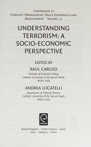 Understanding Terrorism A Socio-Economic Perspective
