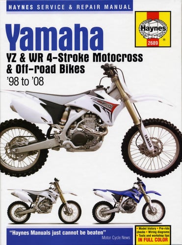 Yamaha YZ & WR 4-Stroke Motocross & Off-road Bikes, '98 to'08