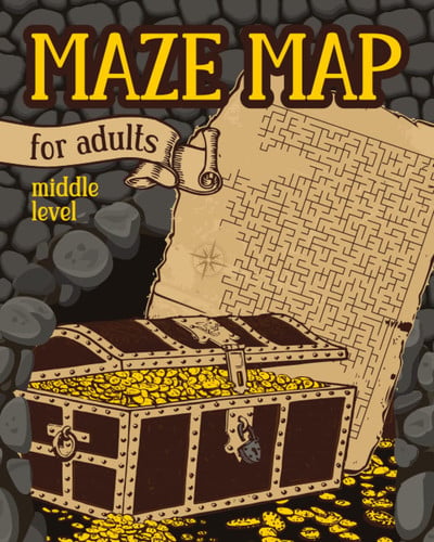 Maze Puzzle Books for Adults & Teens: 100 Mazes | Middle level | Large print