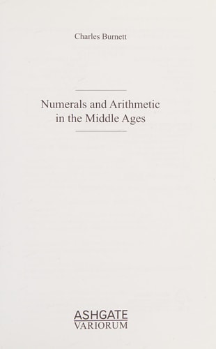 Numerals and Arithmetic in the Middle Ages