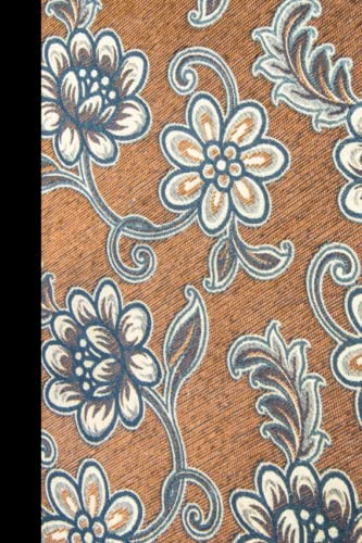 Notebook | Lined Paperback Journal | 6 x 9 Inches | 120 Pages | Floral | Brown