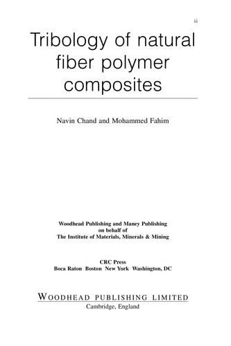 Tribology of Natural Fiber Polymer Composites
