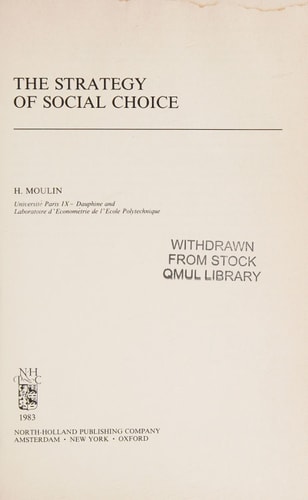 The Strategy of Social Choice