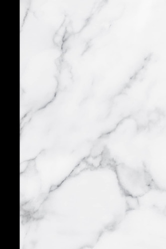 Notebook | Lined Paperback Journal | 6 x 9 Inches | 120 Pages | White Marble