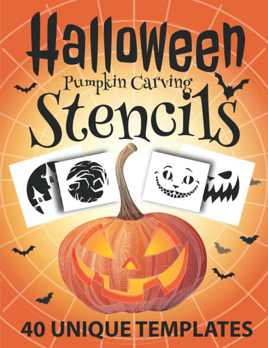 Halloween Pumpkin Carving Stencils: Halloween Templates for Carving Pumpkins / Decorating and Painting Crafts / For Kids And Adults