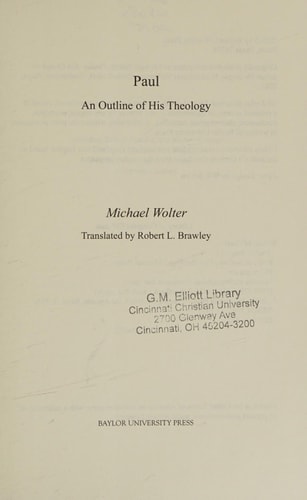 Paul: An Outline of His Theology
