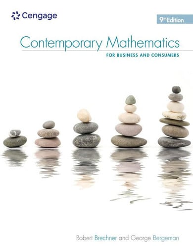 Contemporary Mathematics for Business & Consumers + Webassign Printed Access Card for Brechner/Bergeman's Contemporary Mathematics for Business & Consumers, Single Term