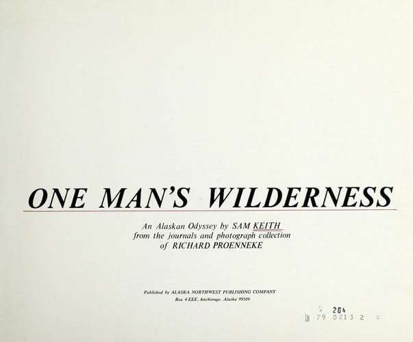 One Man's Wilderness