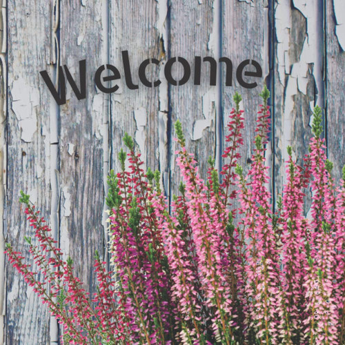 Welcome: Floral All Occasion Visitor Guest Comment Book for Visitor Comments, Showers, Reunions, Events, Vacation Rentals - Prompted with Permission to Publish Checkbox | Lavender & Wood