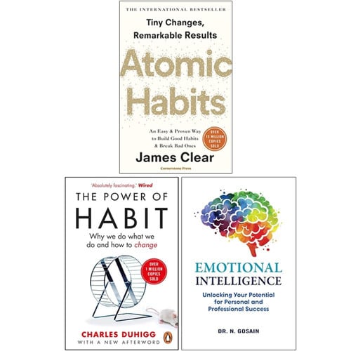 Atomic Habits, The Power of Habit & Creative Mind And Success 3 Books Collection Set