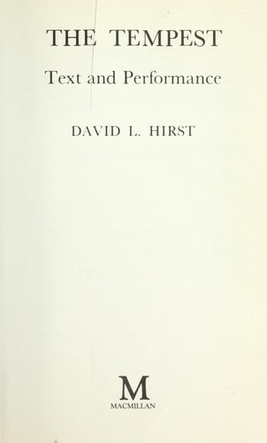 The Tempest: Text and Performance
