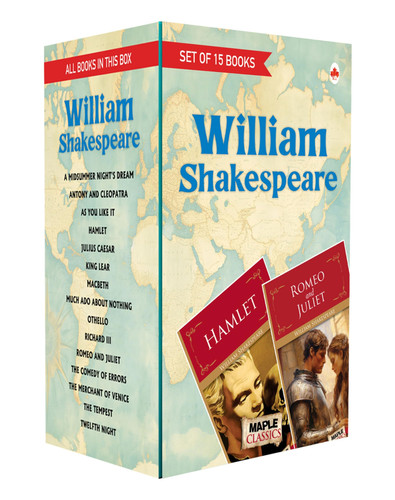 William Shakespeare (Set of 15 Books) - Hamlet, The Tempest, Othello, The Merchant of Venice, The Comedy of Errors, Richard III, Much Ado About ... Dream, Antony and Cleopatra, Twelfth Night