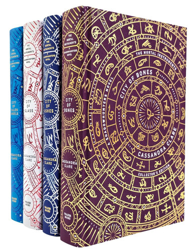 The Mortal Instruments by Cassandra Clare (A Shadowhunters Novel) 4 Book Collector's Edition Set (City of Bones, City of Ashes, City of Glass & City of Fallen Angels)