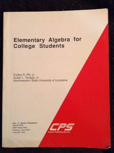 Elementary Algebra for College Students