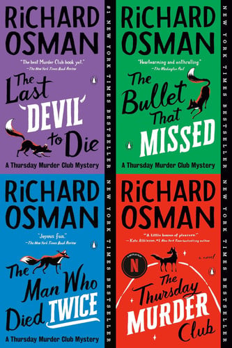 Thursday Murder Club Mysteries Series, Set of 4 Books.The Thursday Murder Club: A Novel, The Man Who Died Twice, The Bullet That Missed, The Last Devil to Die