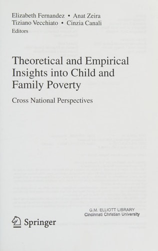 Theoretical and Empirical Insights into Child and Family Poverty: Cross National Perspectives