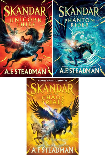 Cover of Skandar Series 3 Books Set. Skandar and the Unicorn Thief, Skandar and the Phantom Rider, Skandar and the Chaos Trials