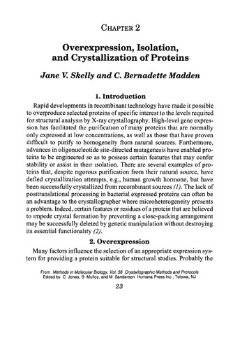 Crystallographic Methods and Protocols