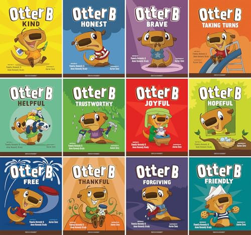 Cover of Otter B Series, 12 Books Collection Set, Otter B Kind, Otter B Honest, Otter B Brave , Otter B Taking Turns, Otter B Helpful, Otter B Trustworthy, Otter B Joyful, Otter B Hopeful, Otter B Free, Otter B Thankful, Otter B Forgiving, Otter B Friendly by Pamela Kennedy