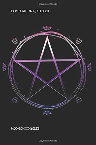 Composition Notebook: Genderfluid Pentagram Wiccan Pagan Gender Queer Pride Flag Floral Boho Pentacle Journal