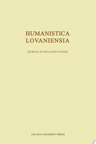 Humanistica Lovaniensia, Volume LXIV - 2015 Journal of Neo-Latin Studies