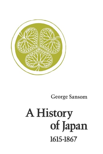 A History of Japan, 1615-1867