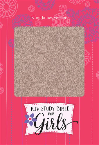 KJV Study Bible for Girls Pink Pearl/Gray, Vine Design LeatherTouch